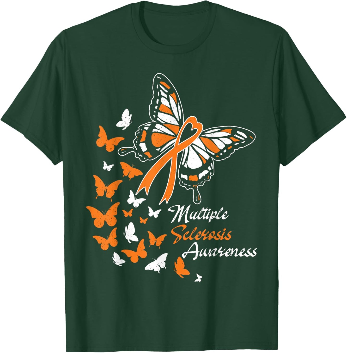 Multiple Sclerosis Awareness Butterflies Gift T-Shirt - T-Shirt | Forest