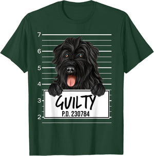 Funny Bouvier des Flandres Mugshot Guilty Dog T-Shirt - T-Shirt | Forest