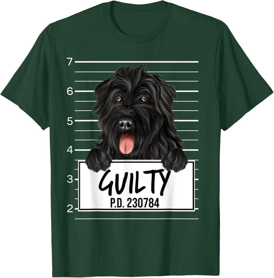 Funny Bouvier des Flandres Mugshot Guilty Dog T-Shirt - T-Shirt | Forest