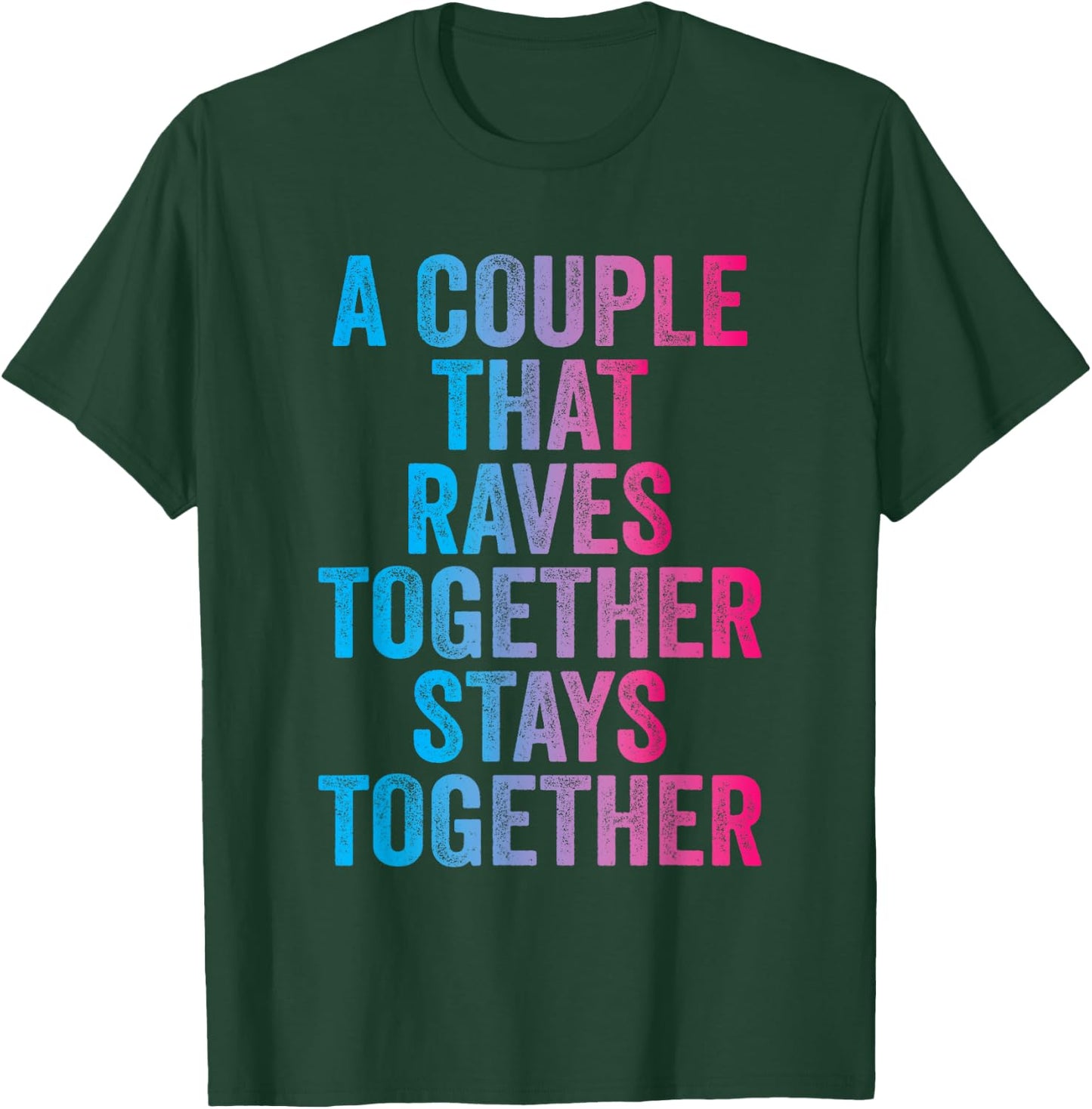 Rave Couple Matching EDM Dance Music Festival Trippy T-Shirt - T-Shirt | Forest