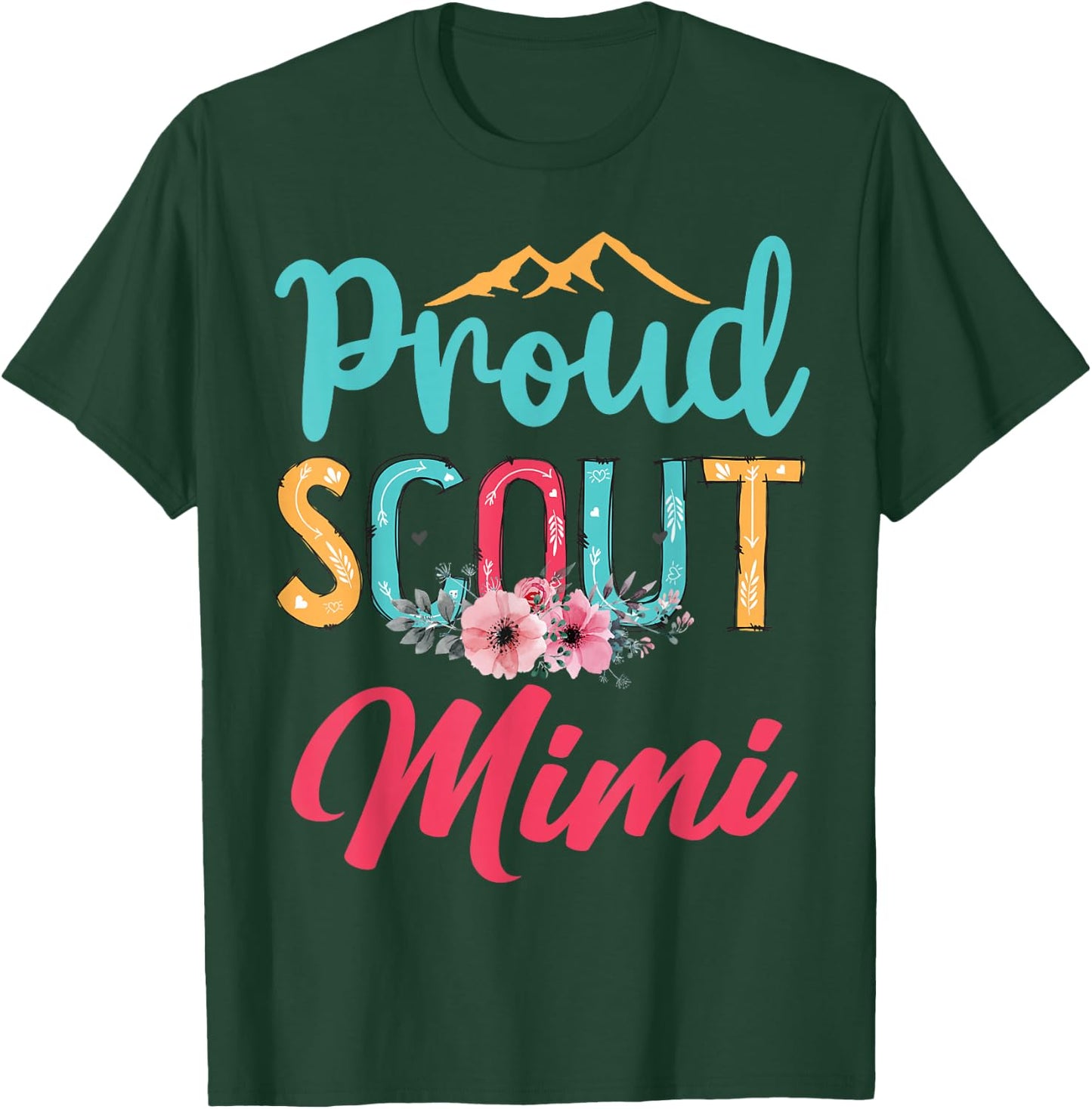 Proud Scout Mimi Happy Mother's Day Camping Scouting Leader T-Shirt - T-Shirt | Forest