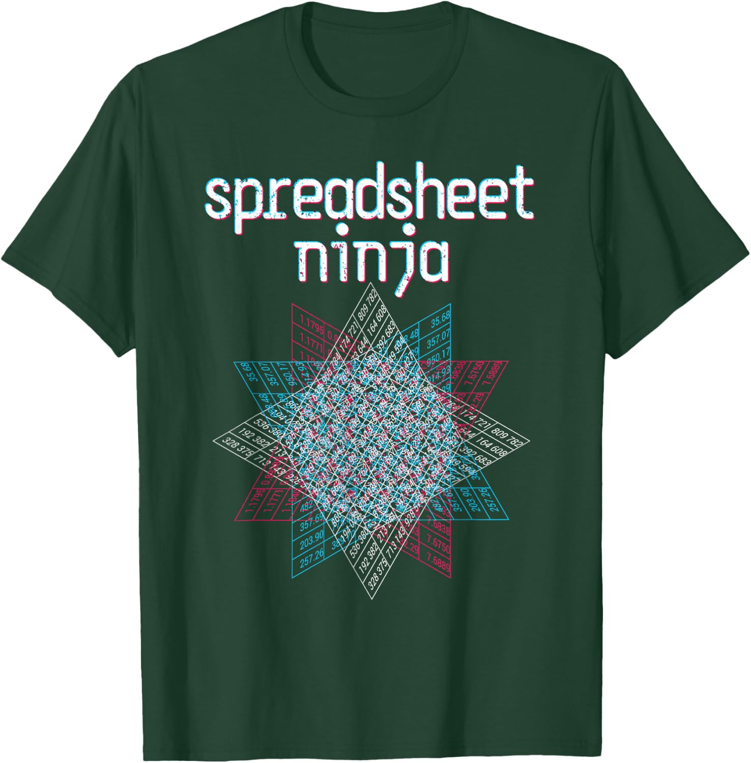 Spreadsheet Ninja. Funny, Nerdy Data Scientist Geek T-Shirt - T-Shirt | Forest
