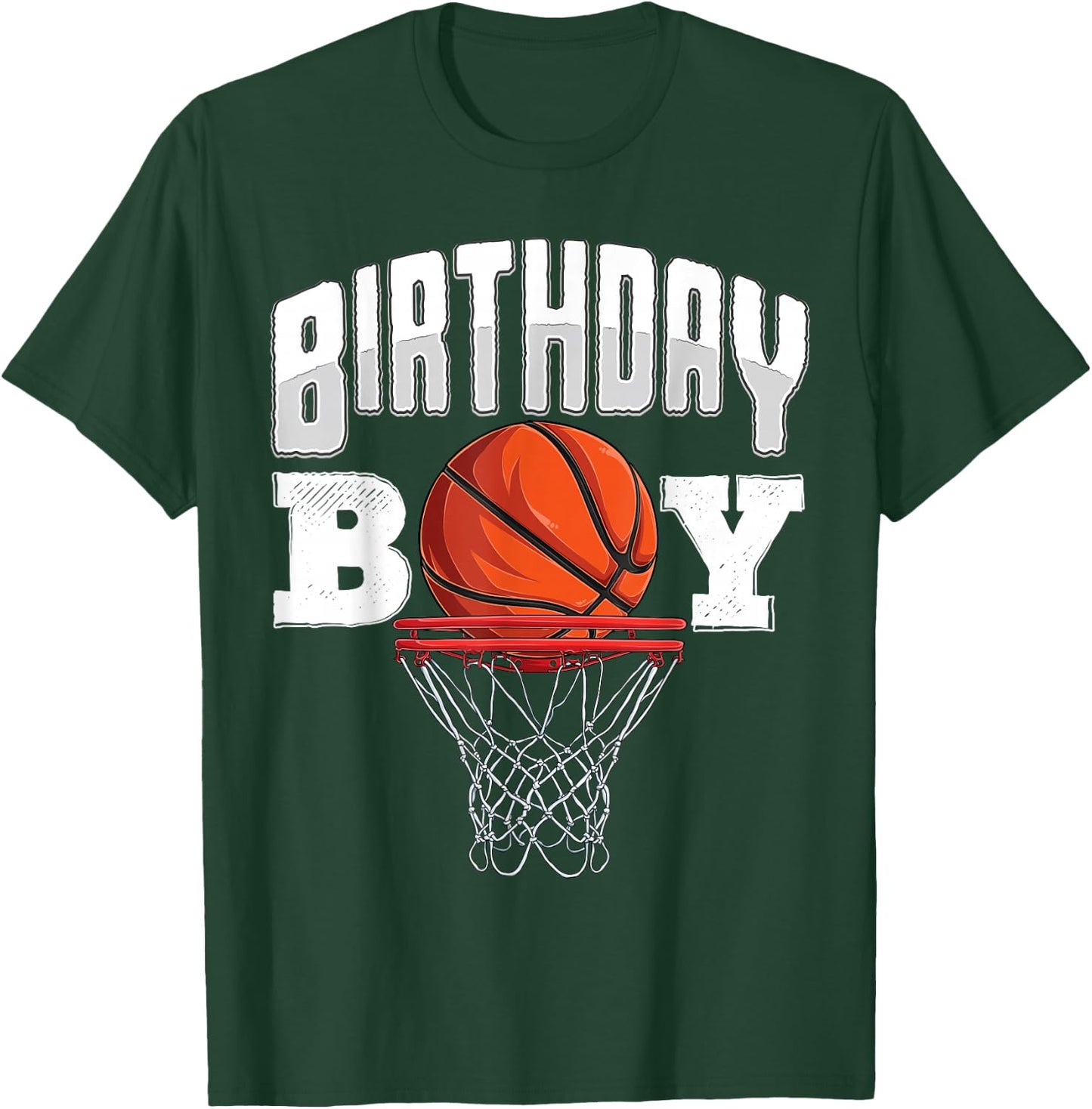 Basketball Birthday Boy Player Basketball Player Birthday T-Shirt - T-Shirt | Forest