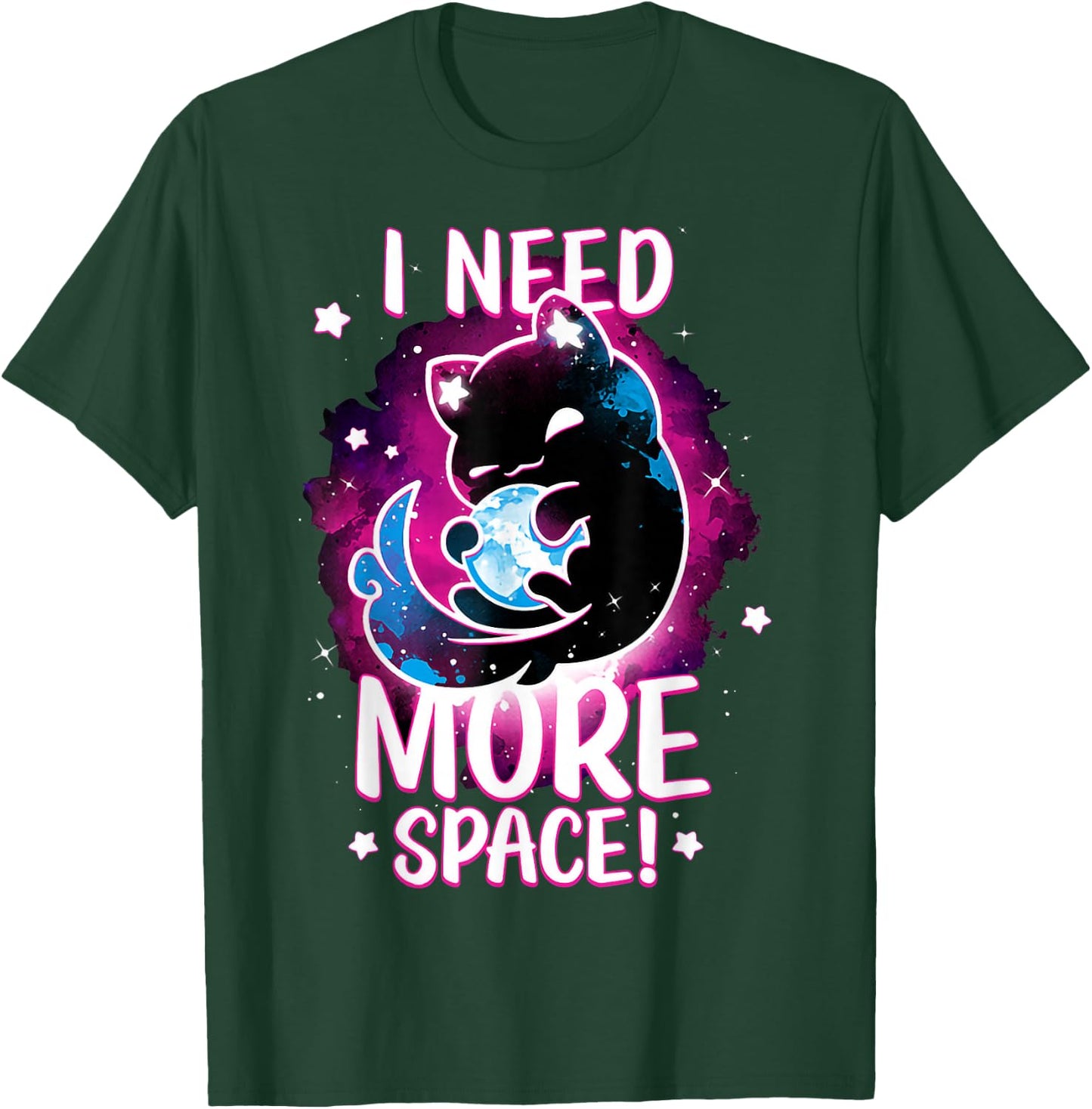 I Need More Space Astronaut Cat In Outer Space T-Shirt - T-Shirt | Forest
