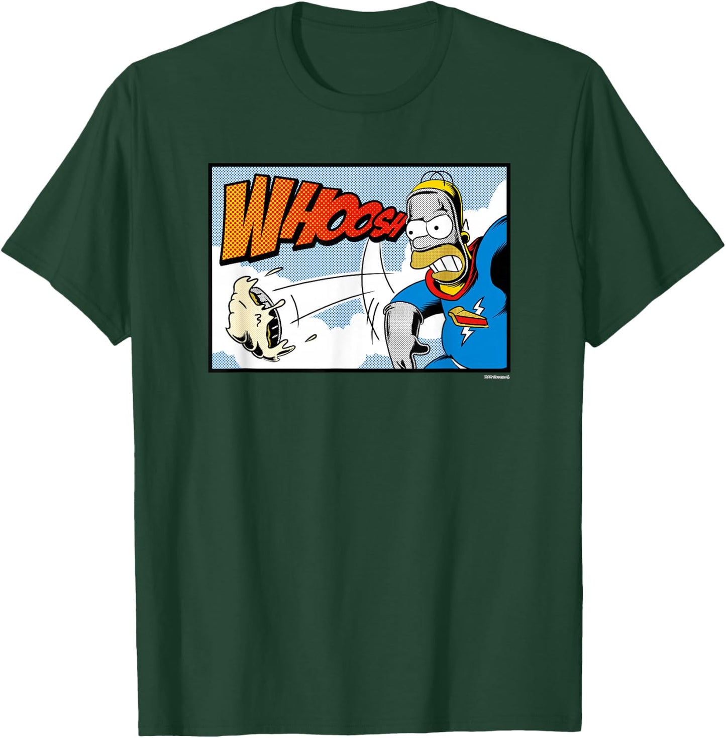 The Simpsons Homer Super Hero Pie Man comic T-Shirt - T-Shirt | Forest