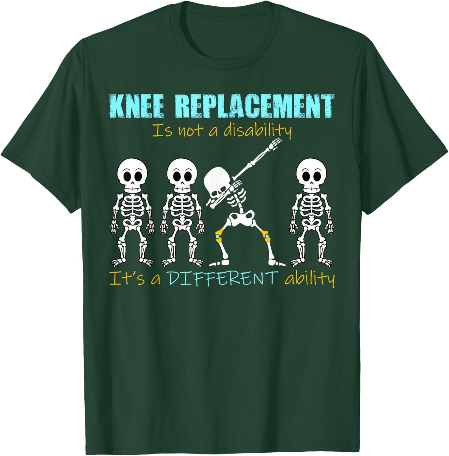 Knee Replacement Surgery Black Small Knee Replacement Recovery ACL Surgery Arthroplasty Graphic Novelty T-Shirt - T-Shirt | Forest