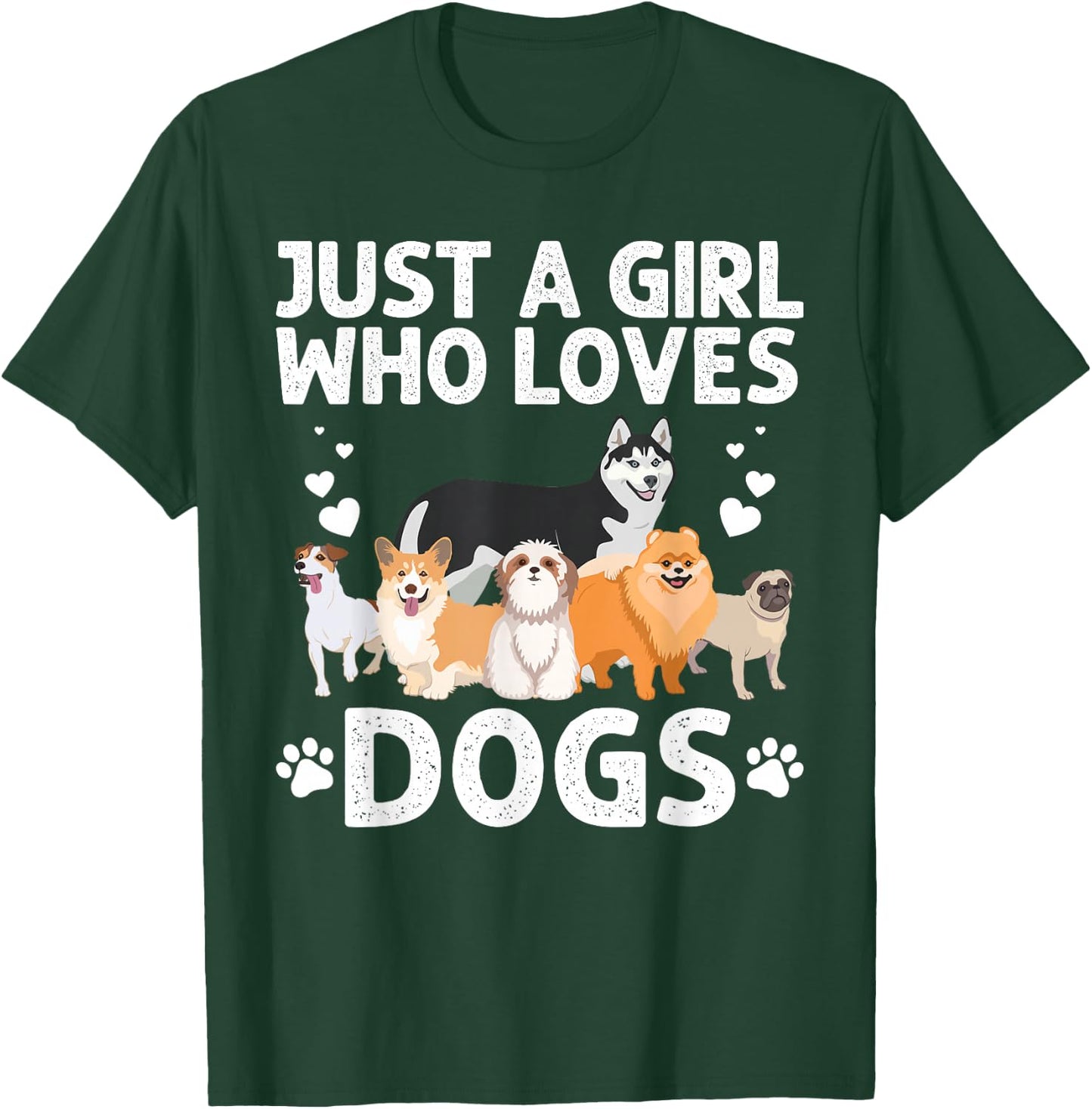 Cool Dog Lover Girls Groomer Handler Dog Lady T-Shirt - T-Shirt | Forest