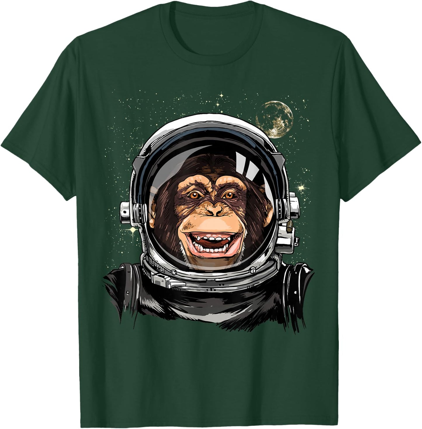 Monkey Astronaut Shirt Spaceman Galaxy Outer Space Lover T-Shirt - T-Shirt | Forest