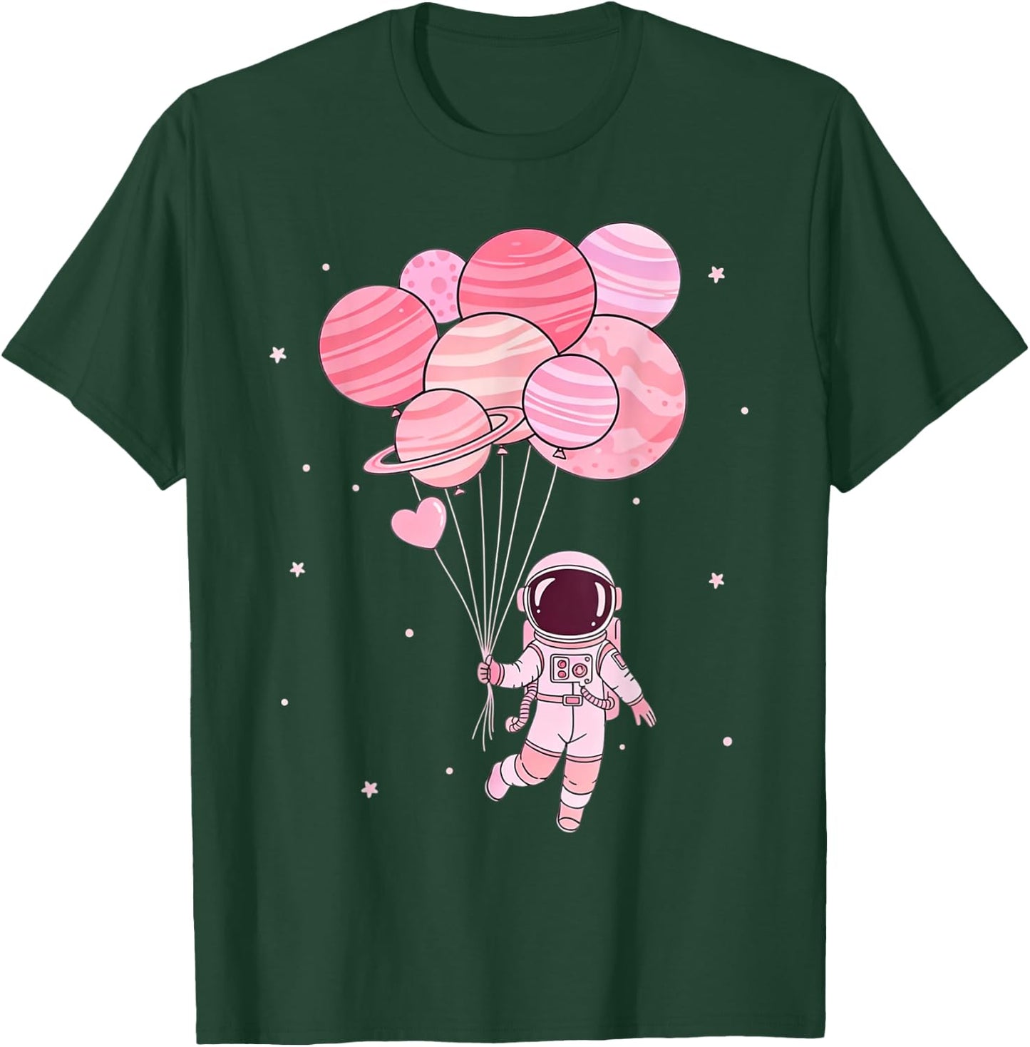Astronaut Planets Funny Space Lovers Kids Girls Women T-Shirt - T-Shirt | Forest