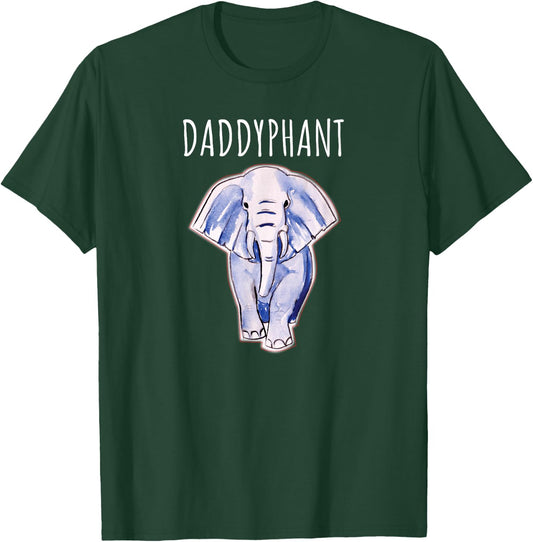 Dad Shirt Daddyphant Elephant Cool Dads Fathers Day Gift T-Shirt - T-Shirt | Forest