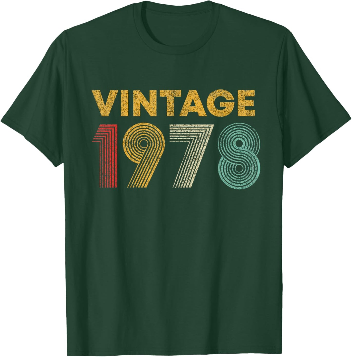 Vintage 1978 48th Birthday Gift Men Women 48 Years Old T-Shirt - T-Shirt | Forest