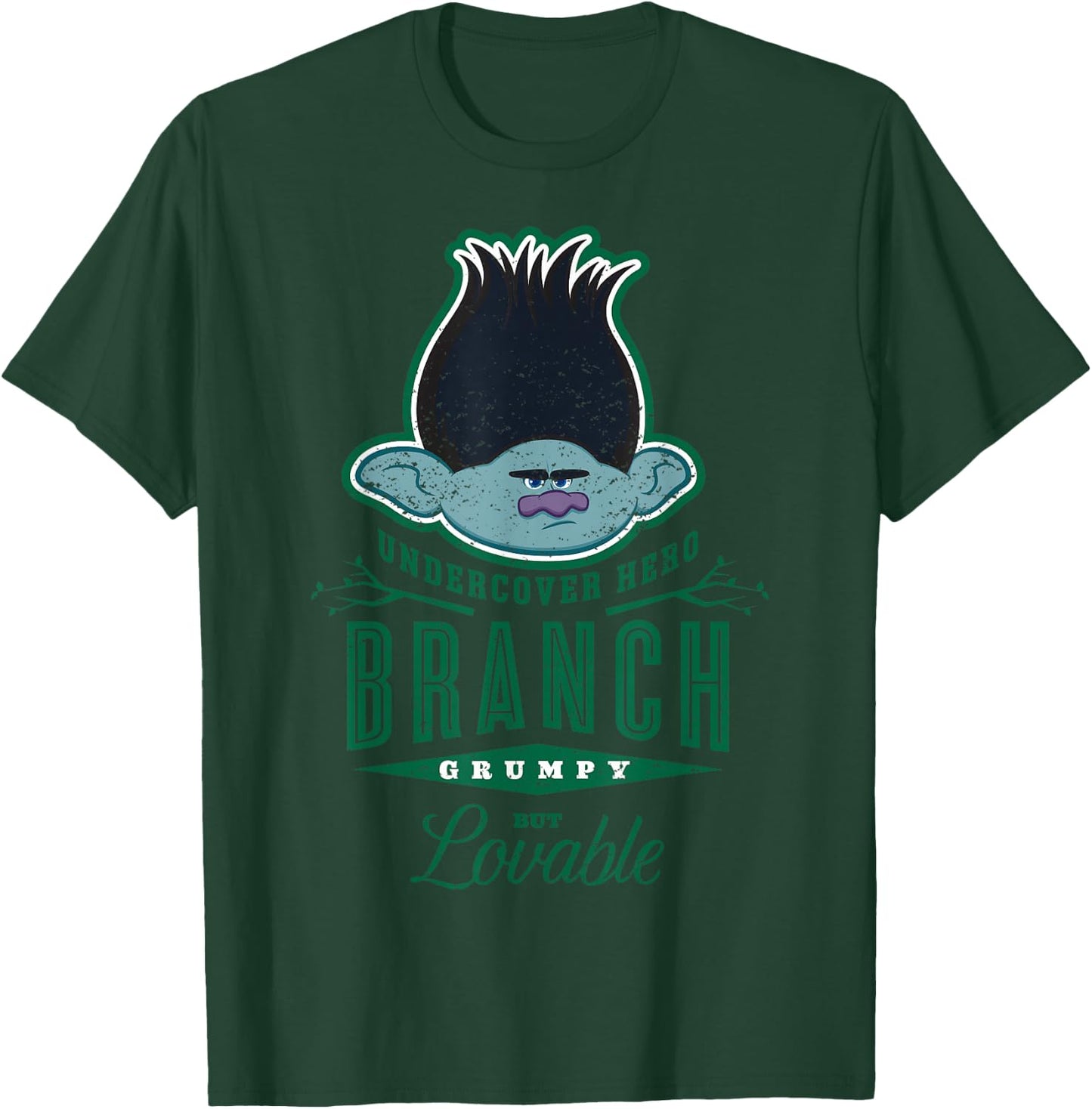 DreamWorks Trolls Branch Grumpy But Lovable T-Shirt - T-Shirt | Forest
