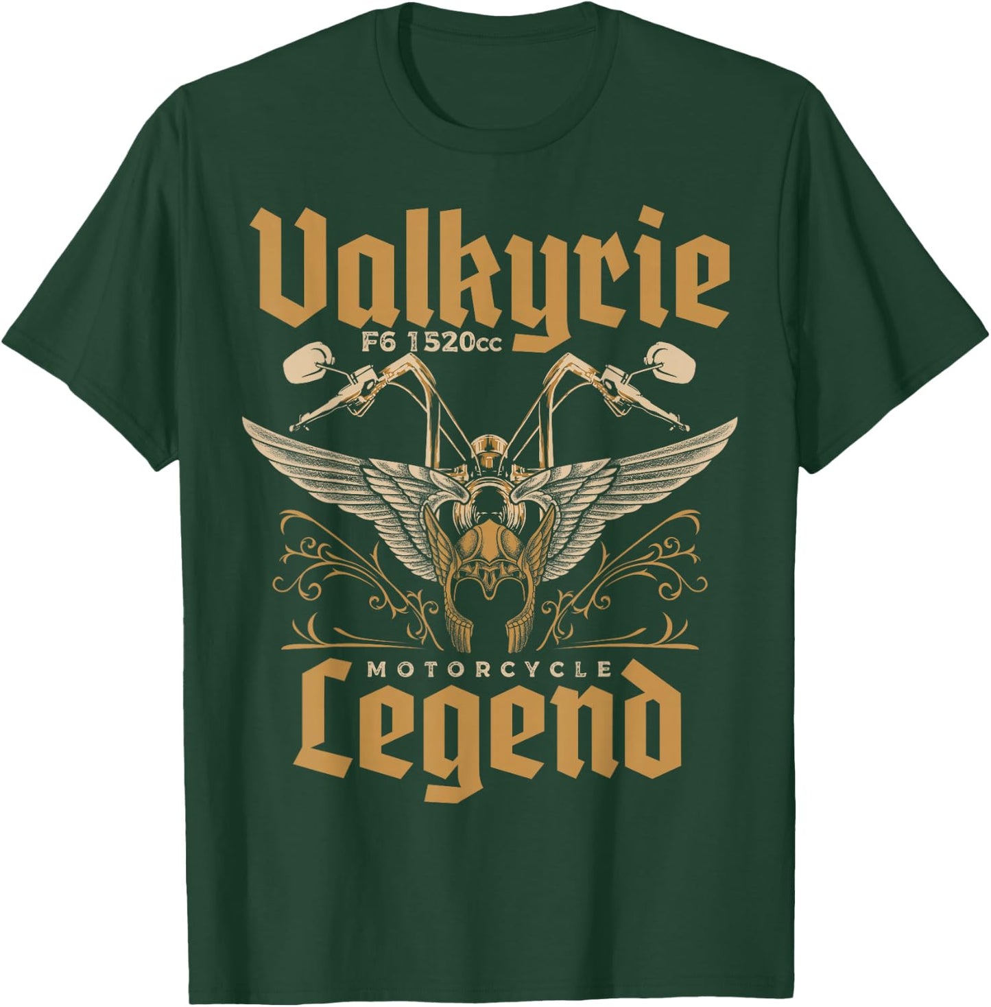 Valkyrie F6 1520cc Motorcycle Legend Biker T-Shirt - T-Shirt | Forest