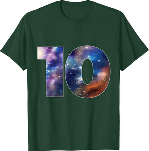 Galaxy 10 Year Old 10th Birthday Space Themed Astronaut Boy T-Shirt - T-Shirt | Forest