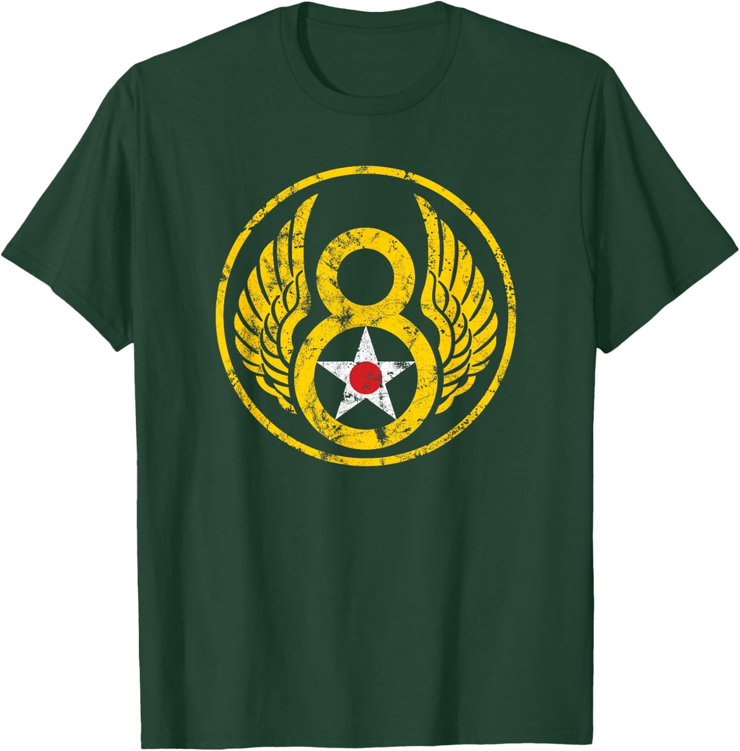 Mighty 8th - Eighth Air Force USAAF B-17 & B-24 Bomber Group T-Shirt - T-Shirt | Forest