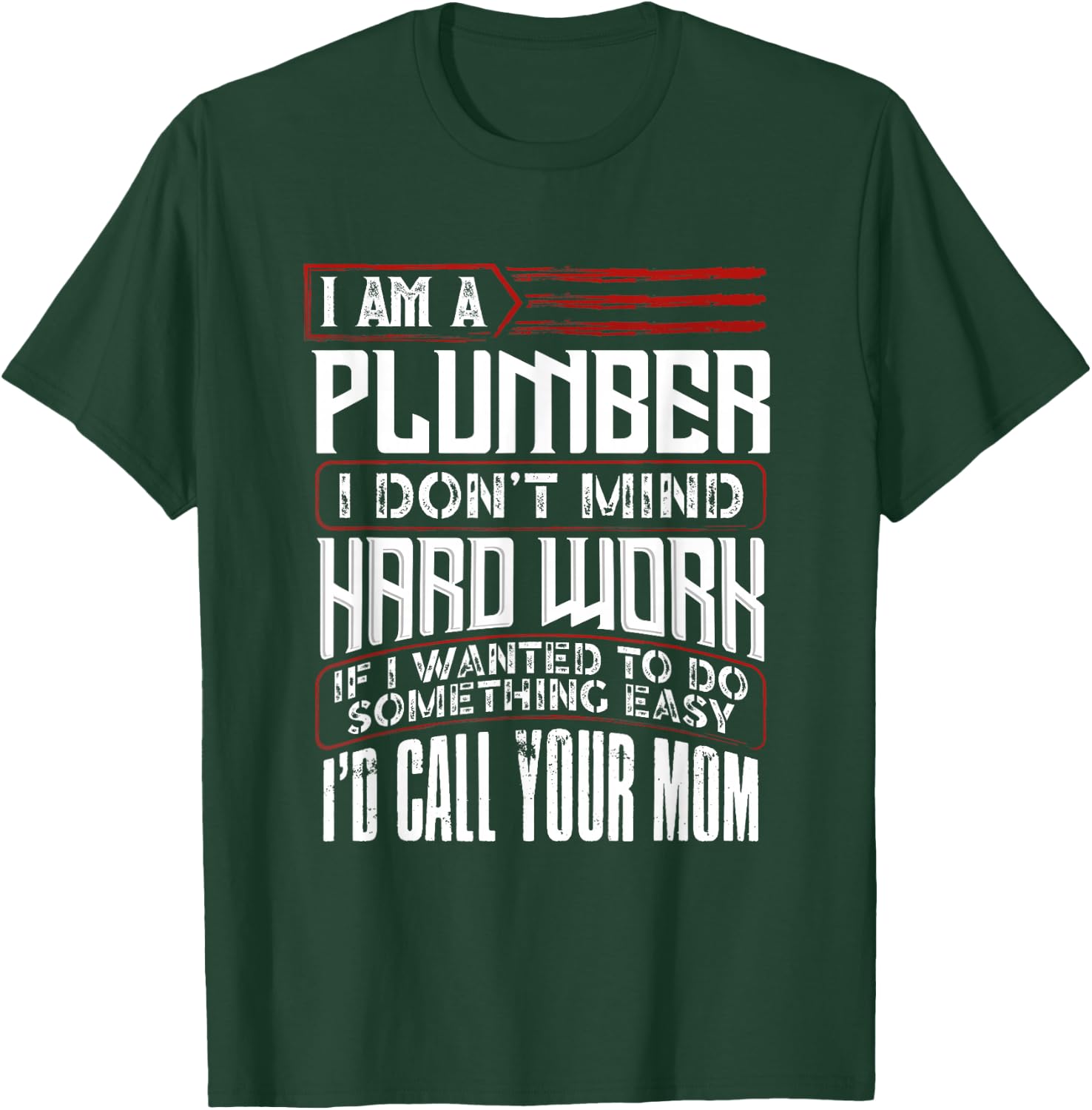 Plumber Dad Plumbing Men Father's Day T-Shirt - T-Shirt | Forest