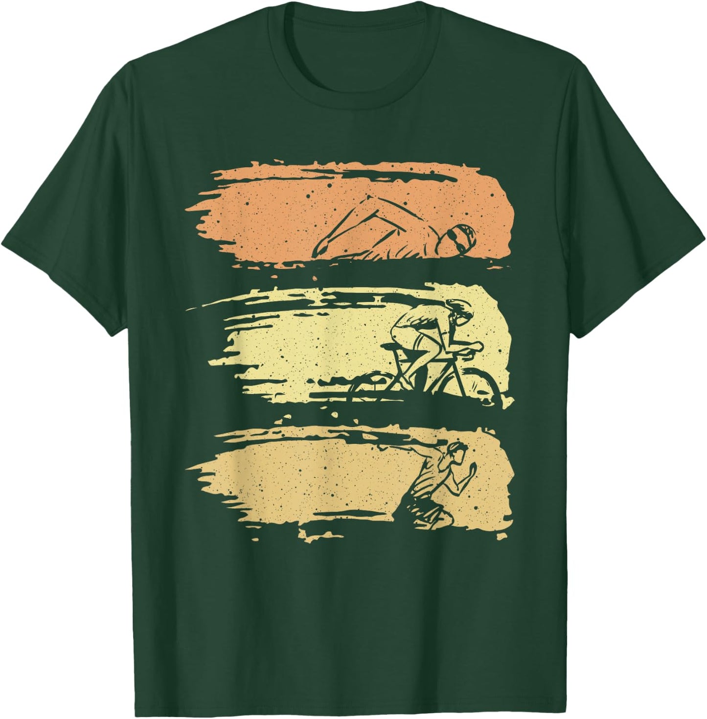 Cute Triathlon Design Women Triathlon Sport Lovers T-Shirt - T-Shirt | Forest
