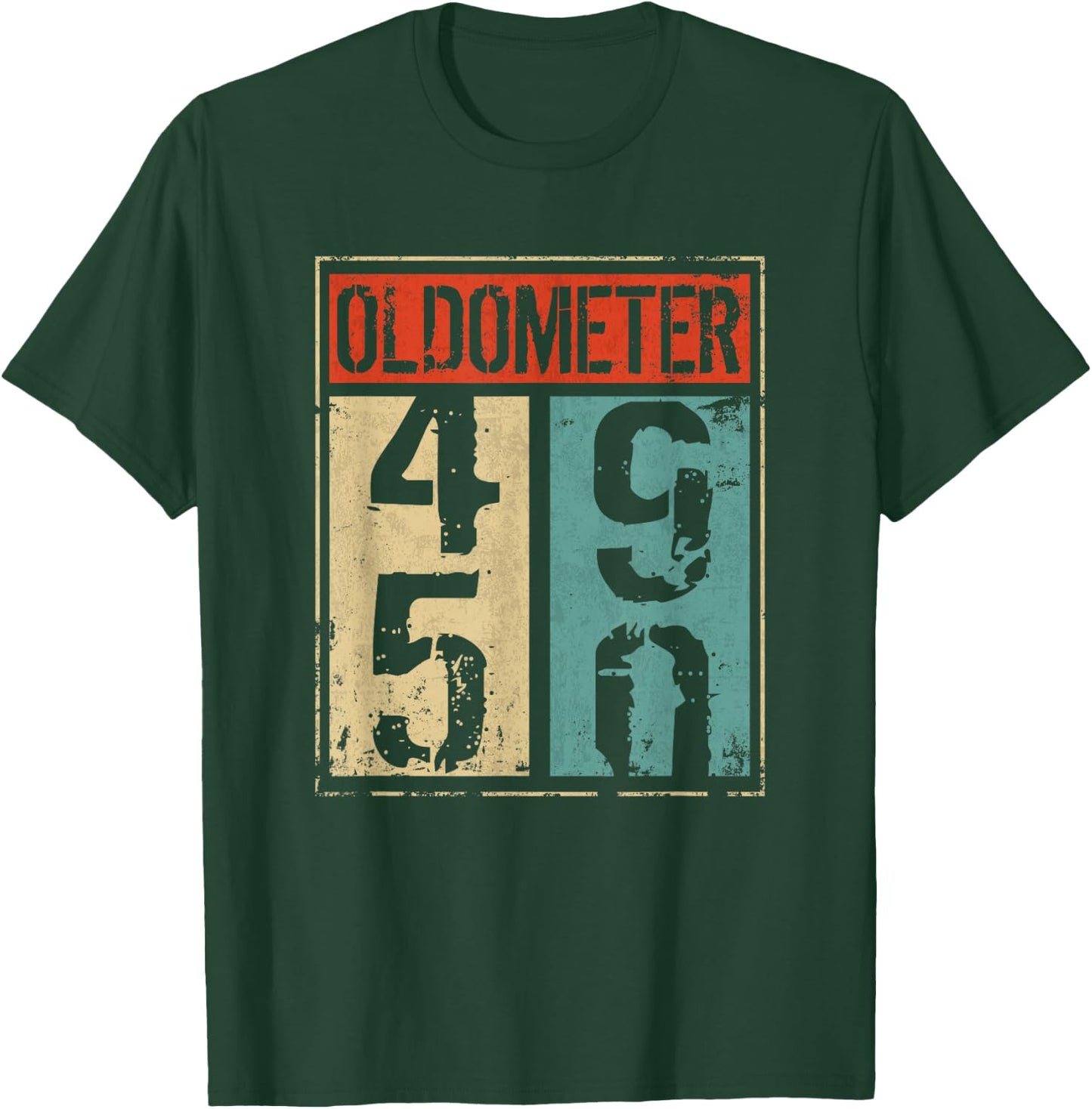 Oldometer 50th Birthday 49-50 Years Old Joke T-Shirt - T-Shirt | Forest