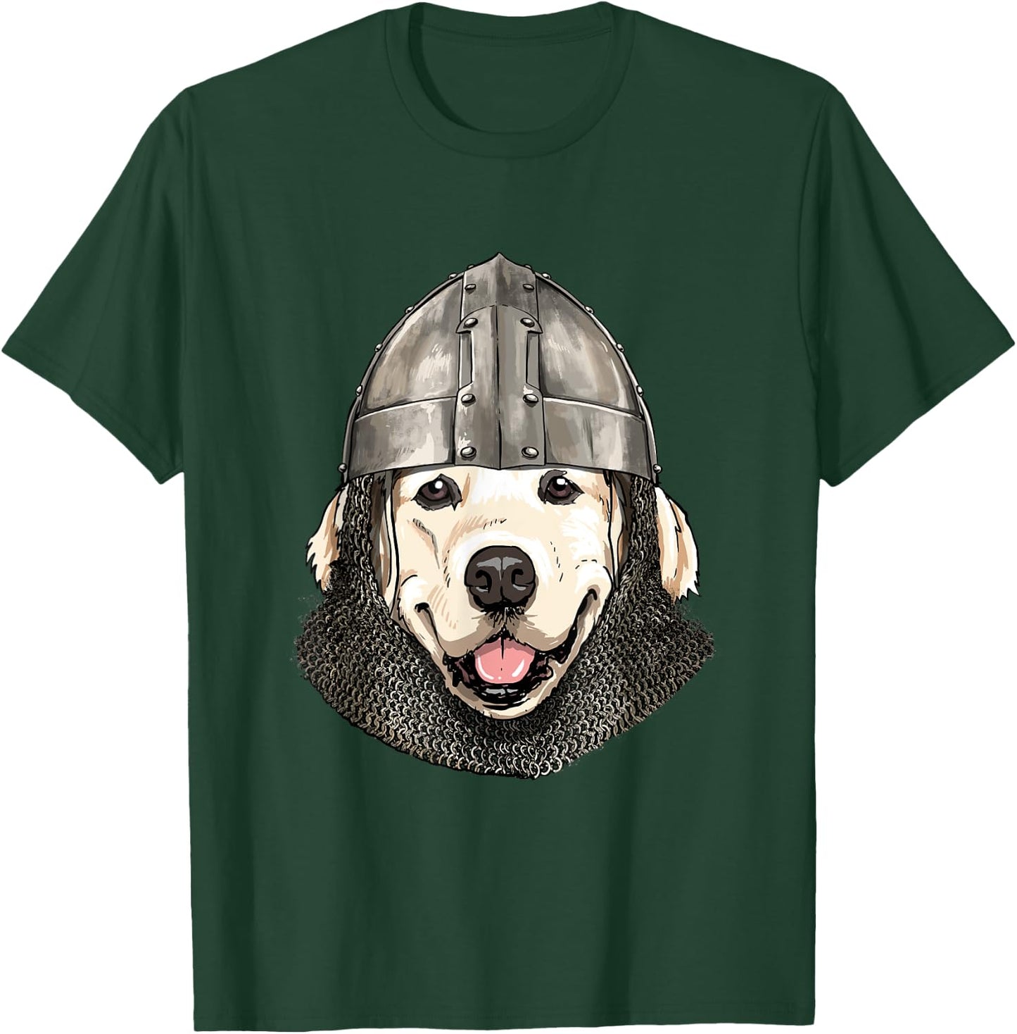 Medieval Golden Retriever Knight Warrior Dog Lover Women Girls Kids T-Shirt - T-Shirt | Forest