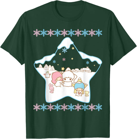 Little Twin Stars Ugly Christmas Sweater Shirt T-Shirt - T-Shirt | Forest