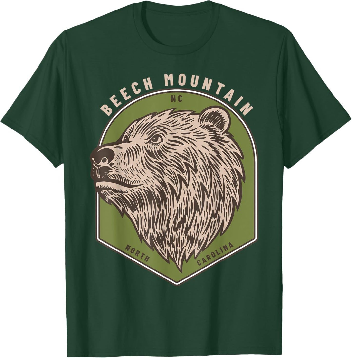 Beech Mountain, North Carolina Bears Blue Ridge Bear T-Shirt - T-Shirt | Forest