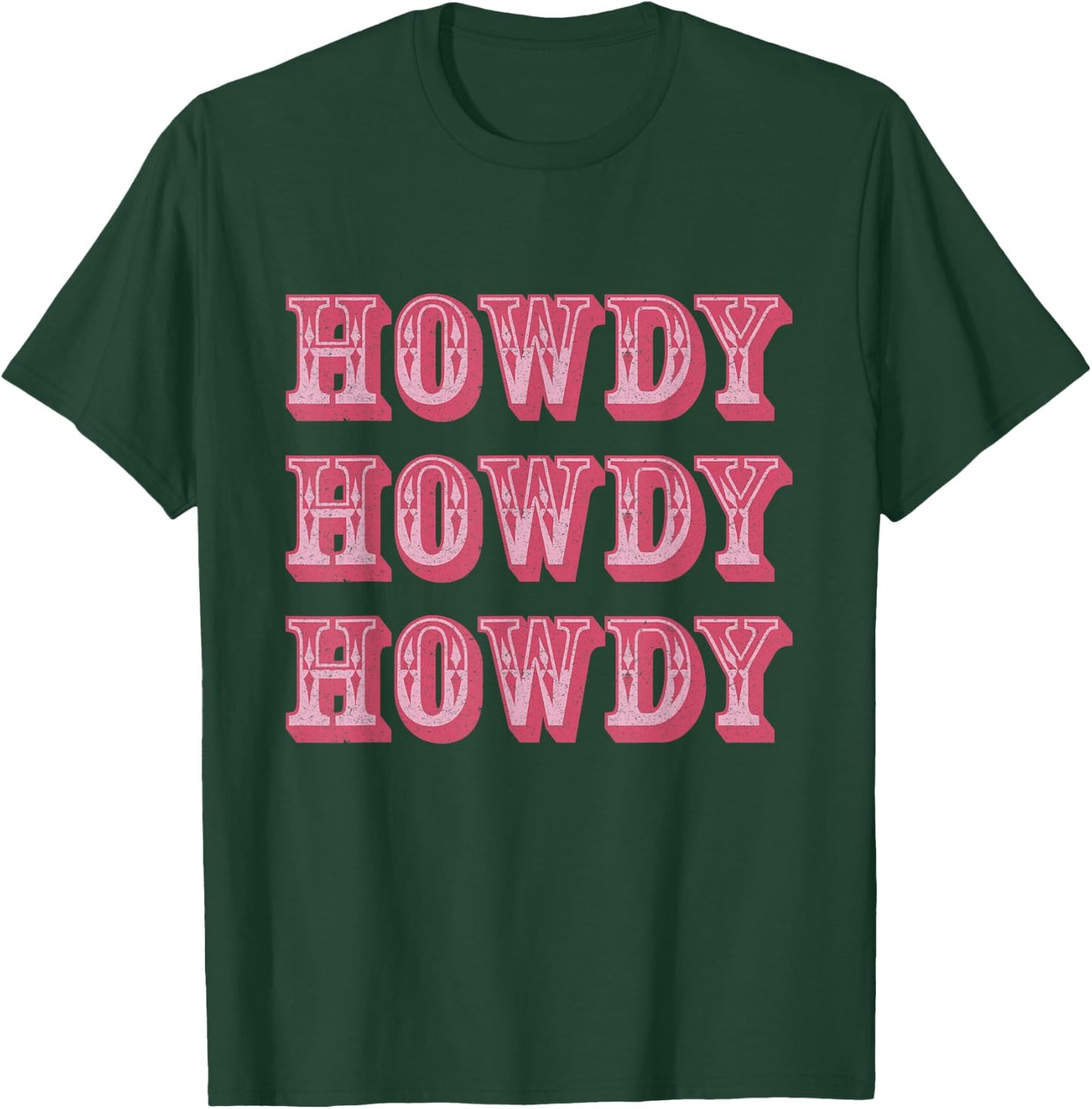 Howdy Cowgirl Retro Vintage Country Western Yeehaw Cowgirl T-Shirt - T-Shirt | Forest