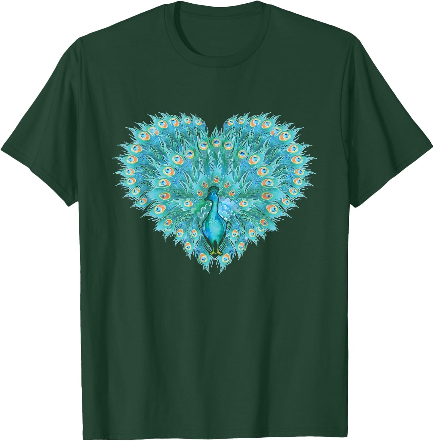 Decorative Peacock - Zookeeper Ornithologist Animal Lover T-Shirt - T-Shirt | Forest