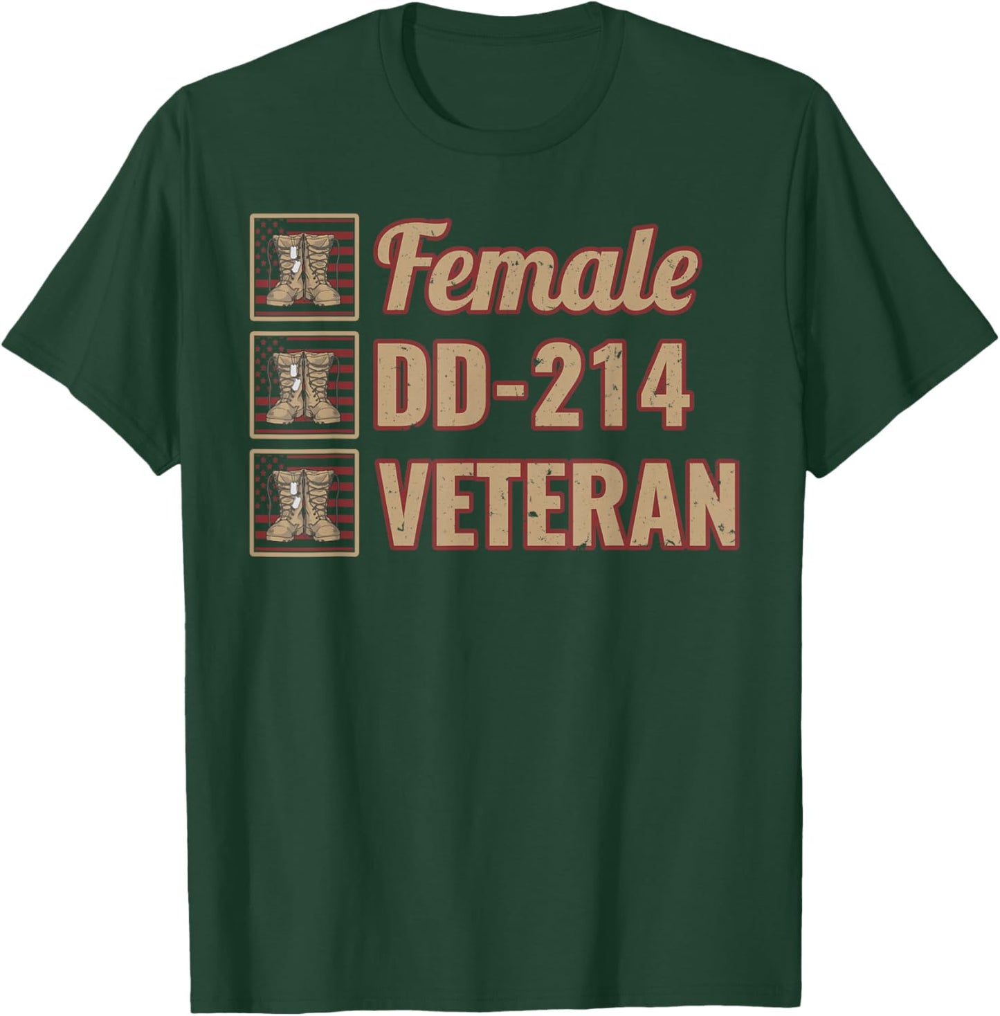 Female Dd-214 Veteran T-Shirt - T-Shirt | Forest