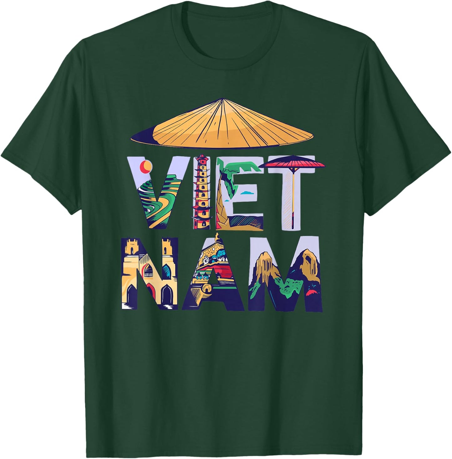 Vietnam Southeast Asia Souvenir Holidays in Paradise Gift T-Shirt - T-Shirt | Forest