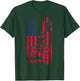 Triathlon US Flag Swim Bike Run Sport Patriotic Triathlete Women Men T-Shirt - T-Shirt | Forest