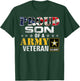 Proud Son of A Army Veteran American Flag Military Gift T-Shirt - T-Shirt | Forest