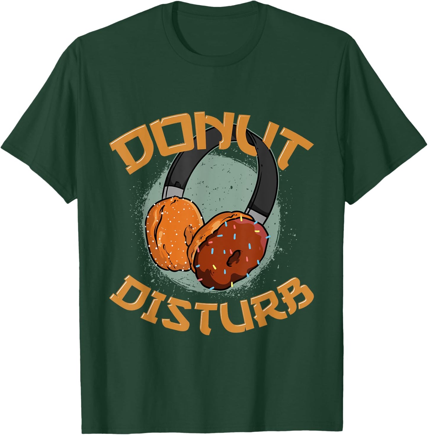 Funny Donut Disturb Doughnuts Donuts Joke Cartoon Dessert T-Shirt - T-Shirt | Forest