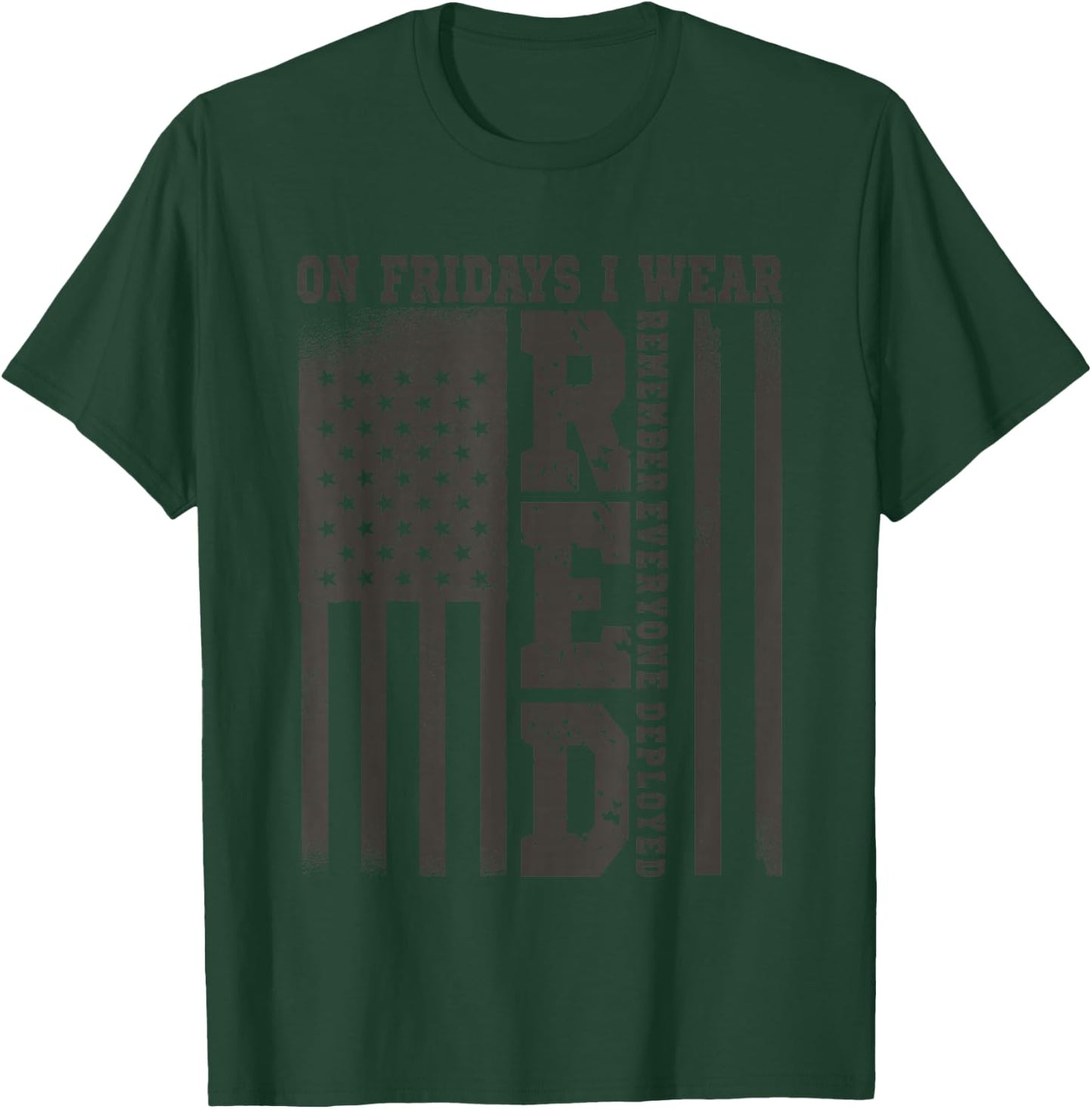 Fridays I wear USA and support American troops T-Shirt - T-Shirt | Forest