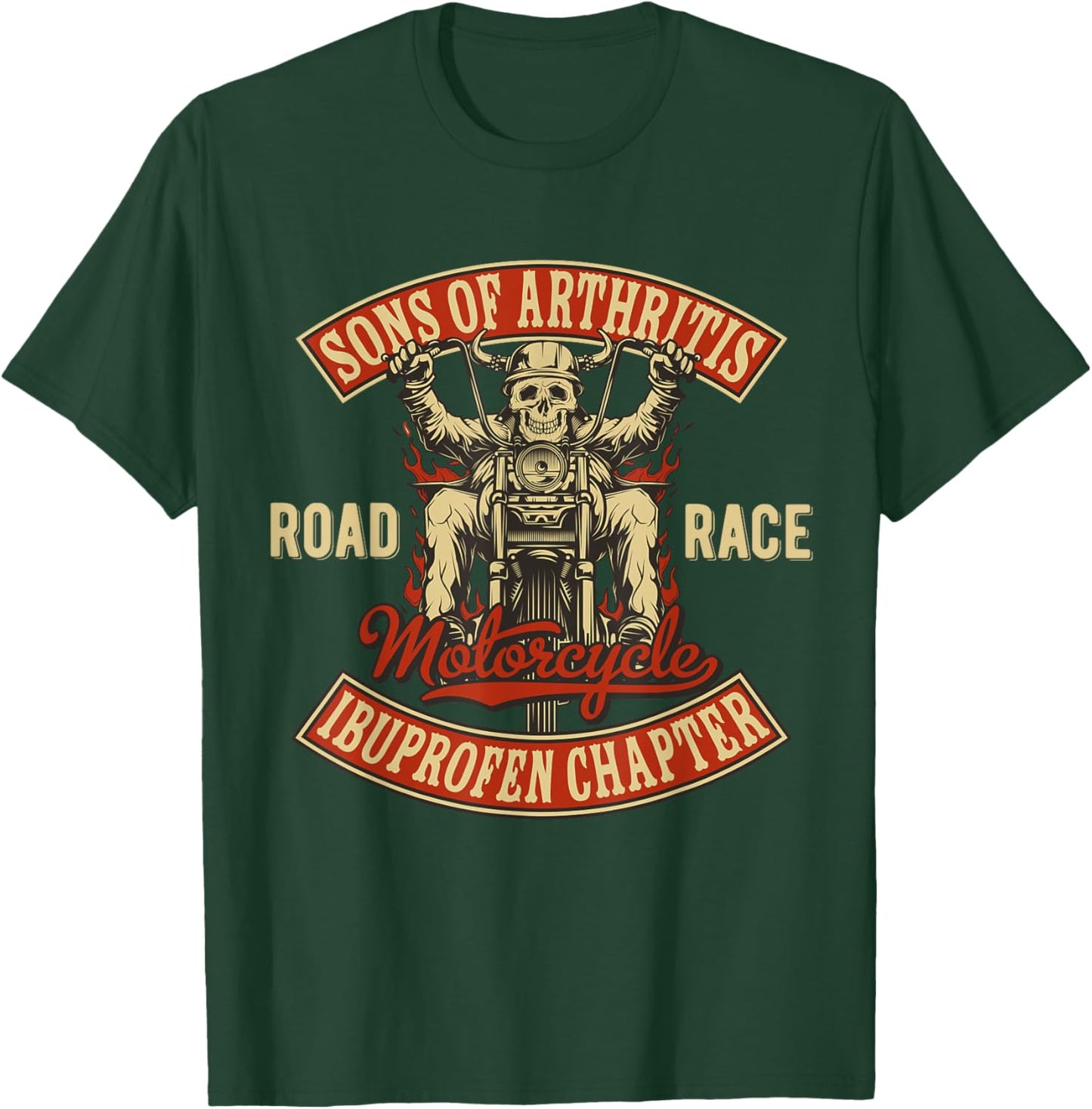 Arthritis Biker Motorcycle gang T-Shirt - T-Shirt | Forest