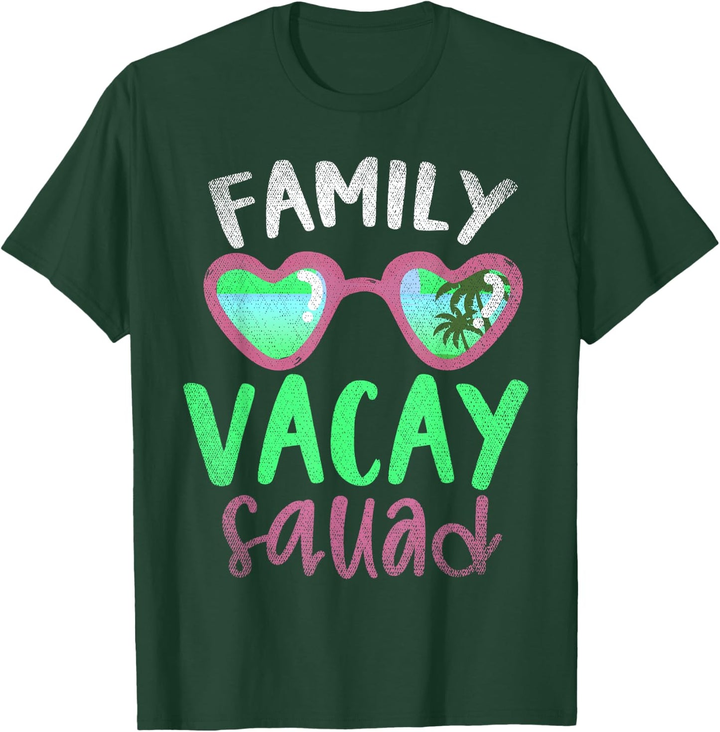 Family Vacay Squad Tropic Summer Palm Trees Family Vacation T-Shirt - T-Shirt | Forest