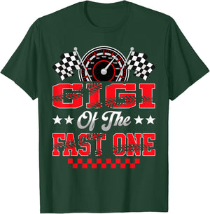 Race Car Birthday Party Gigi of The Fast One T-Shirt - T-Shirt | Forest
