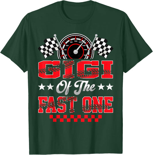 Race Car Birthday Party Gigi of The Fast One T-Shirt - T-Shirt | Forest