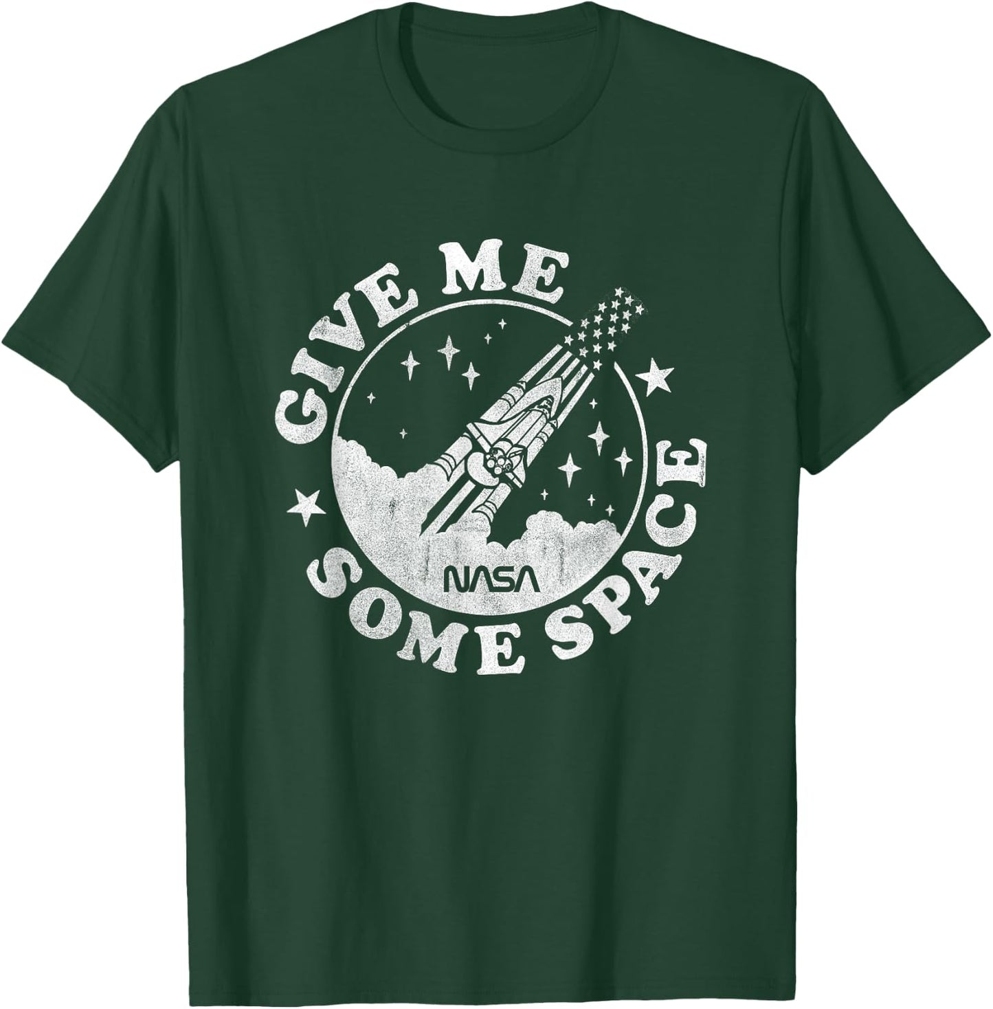NASA Give Me Some Space Round Rocket Logo Space Science T-Shirt - T-Shirt | Forest