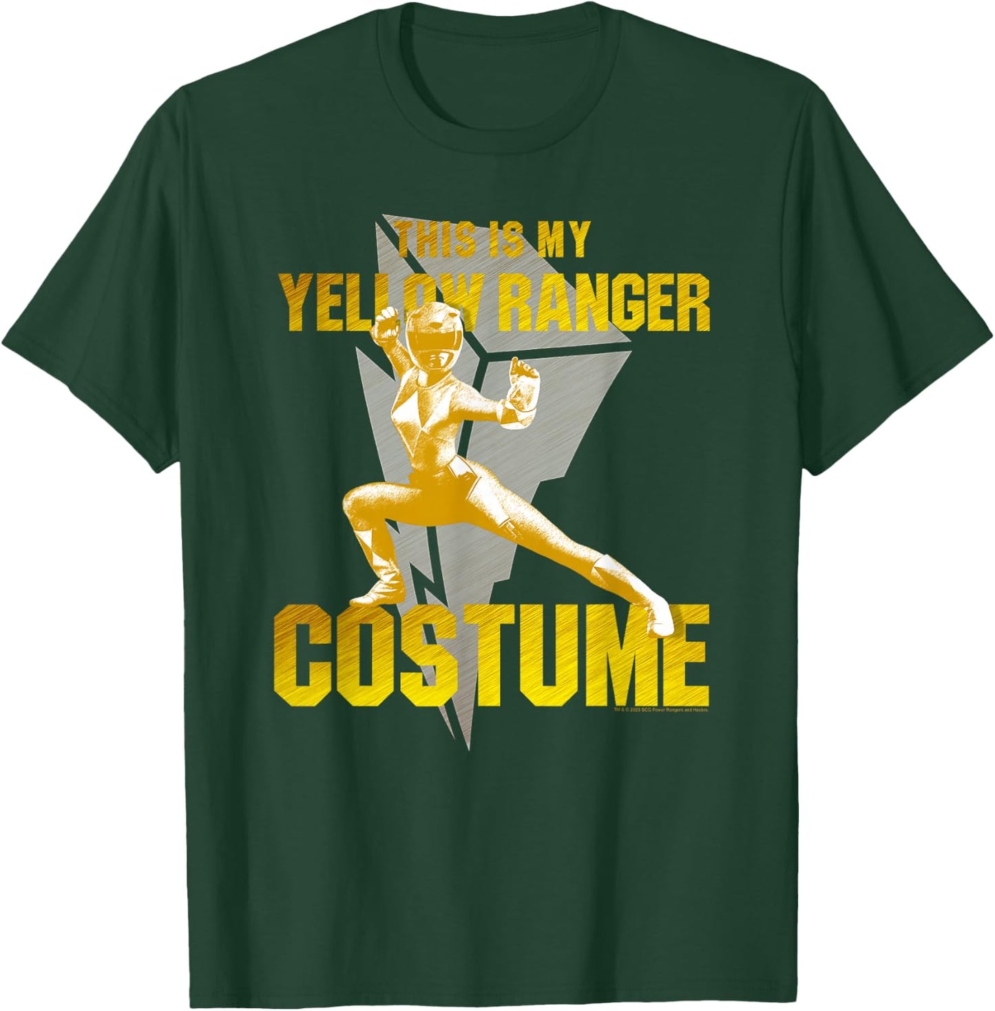 Power Rangers This is My Yellow Ranger Costume Battle Pose T-Shirt - T-Shirt | Forest