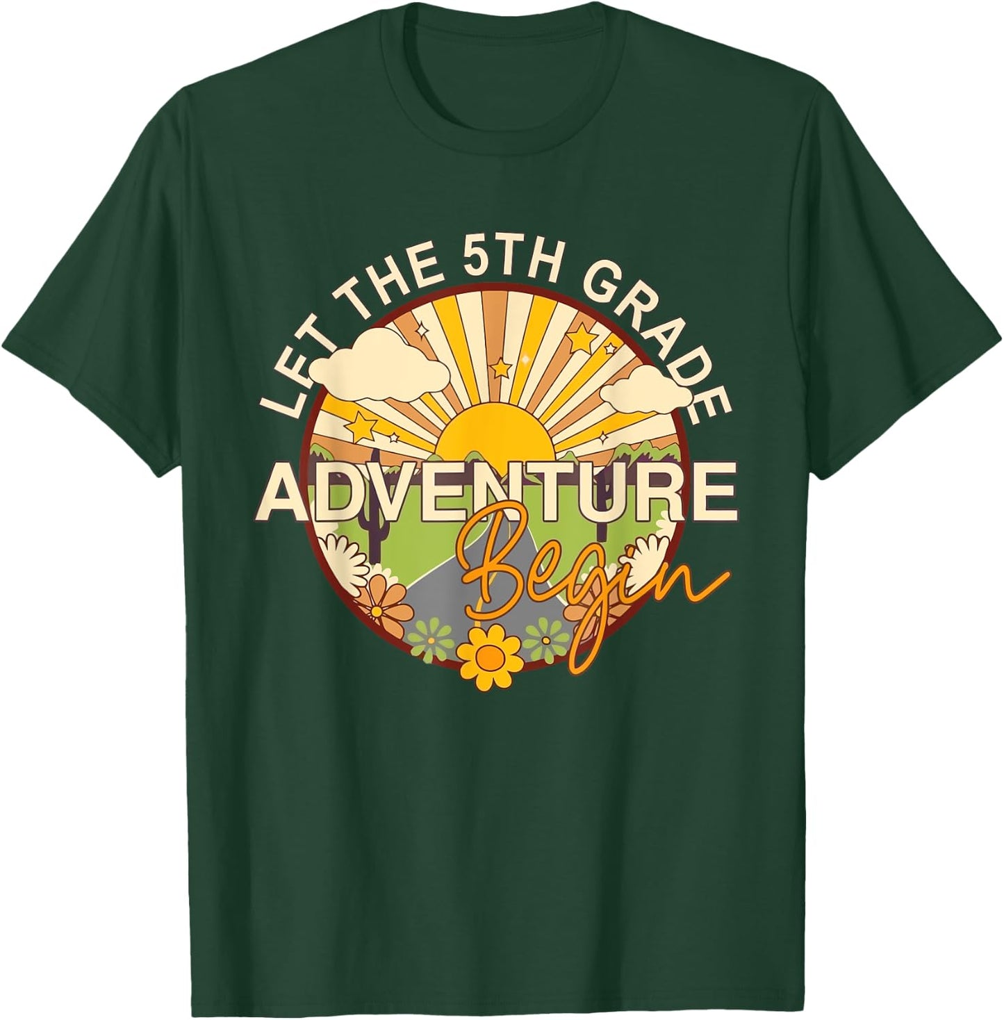 Let the 5th Grade Adventure Begin Back To School Funny T-Shirt - T-Shirt | Forest