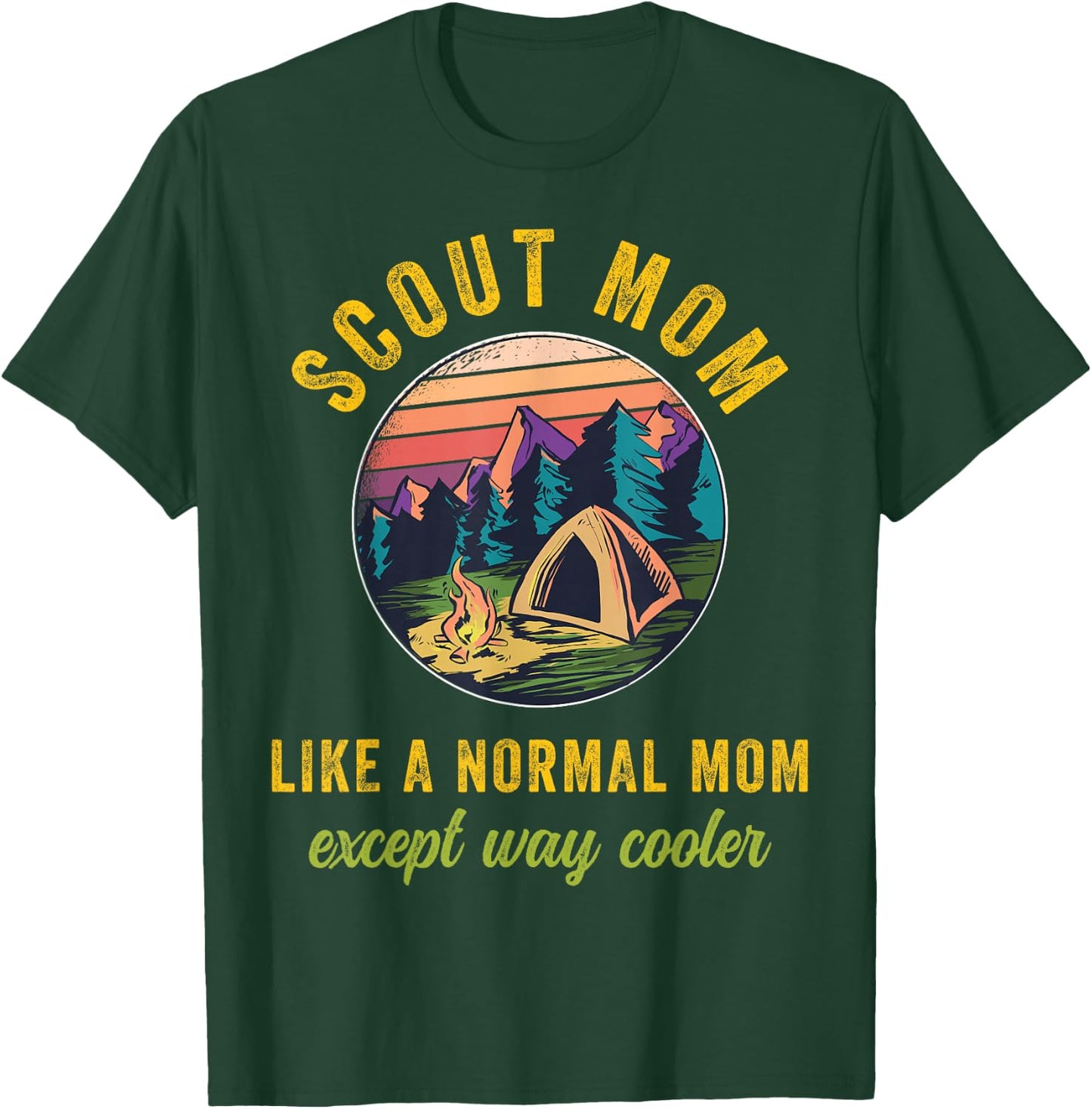 Scout Mom Scouting Troop Leader Boys Girls Camping Lovers T-Shirt - T-Shirt | Forest