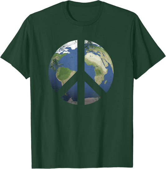 World Peace Earth Day Awareness Celebration Peace On Earth T-Shirt - T-Shirt | Forest