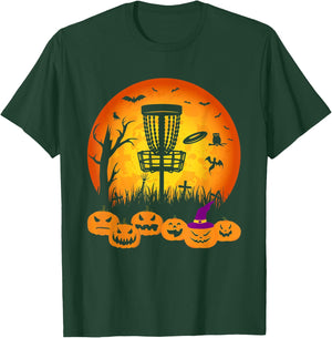 Retro Disc Golf Halloween Graveyard Scary Disc Golf Player T-Shirt - T-Shirt | Forest