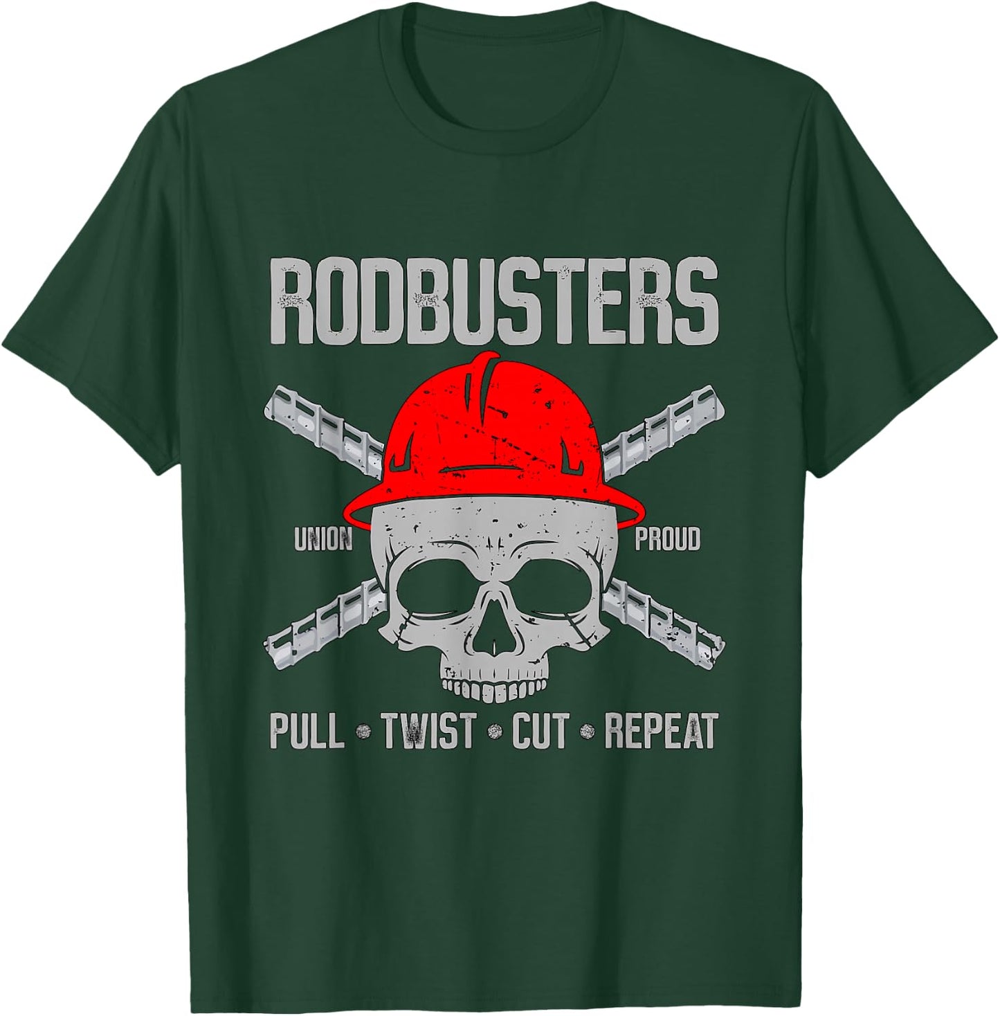 Rodbusters Pull Twist Cut Repeat Blacksmith Anvil Ironworker T-Shirt - T-Shirt | Forest