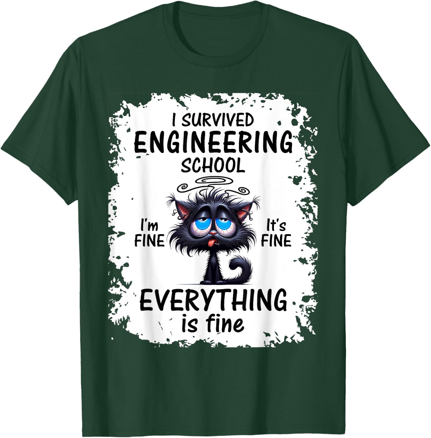 I Survived Engineering School Graduation 2025 T-Shirt - T-Shirt | Forest
