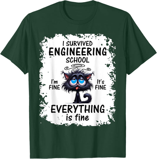 I Survived Engineering School Graduation 2025 T-Shirt - T-Shirt | Forest