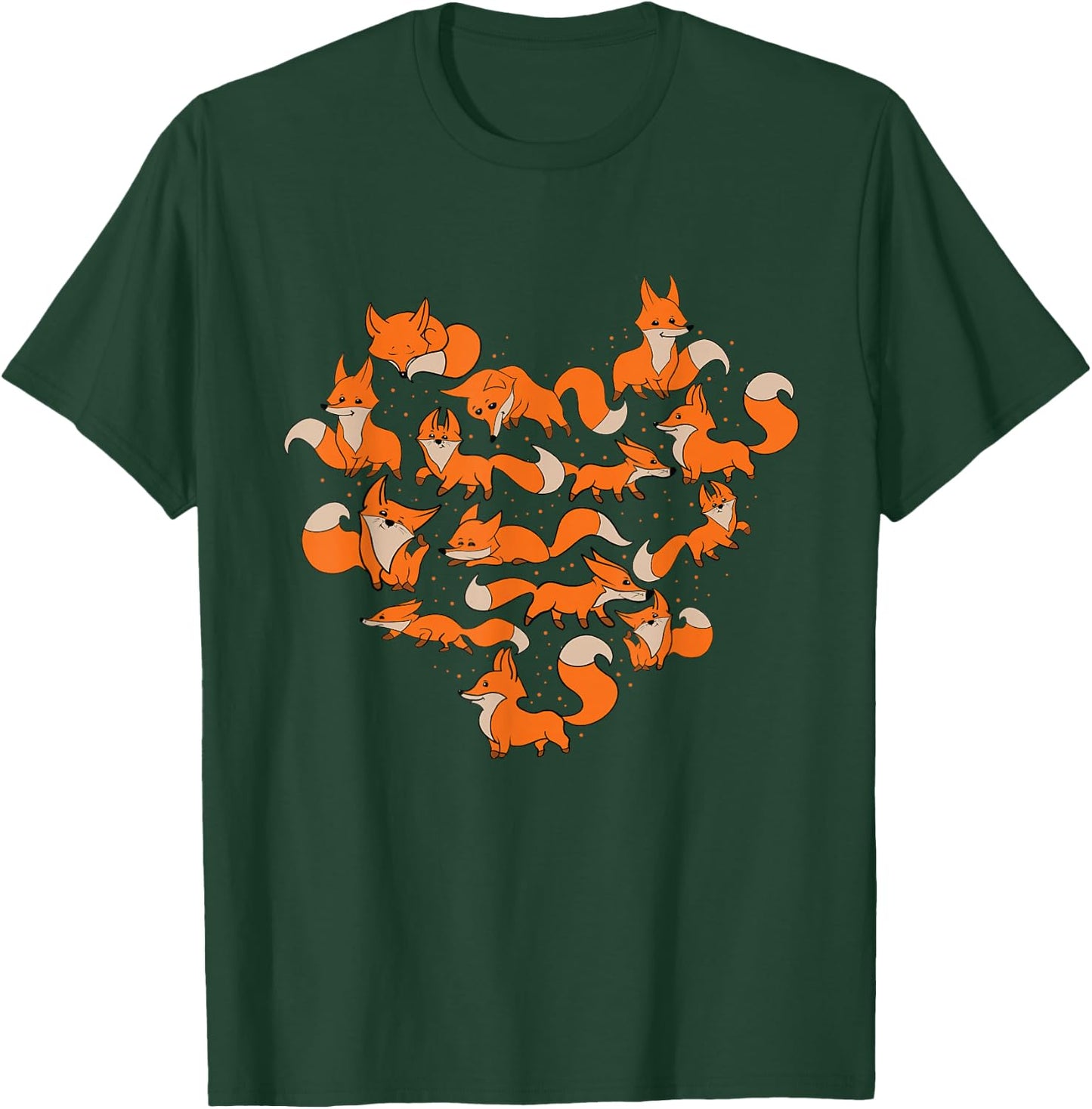 Heart Foxes - Wildlife Animal Lover Fox Zookeeper T-Shirt - T-Shirt | Forest