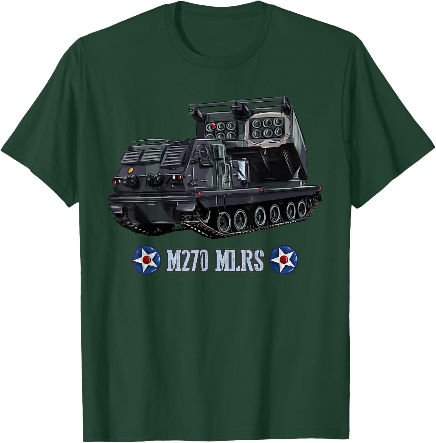 American Multi-Launch Missile System M270 T-Shirt - T-Shirt | Forest