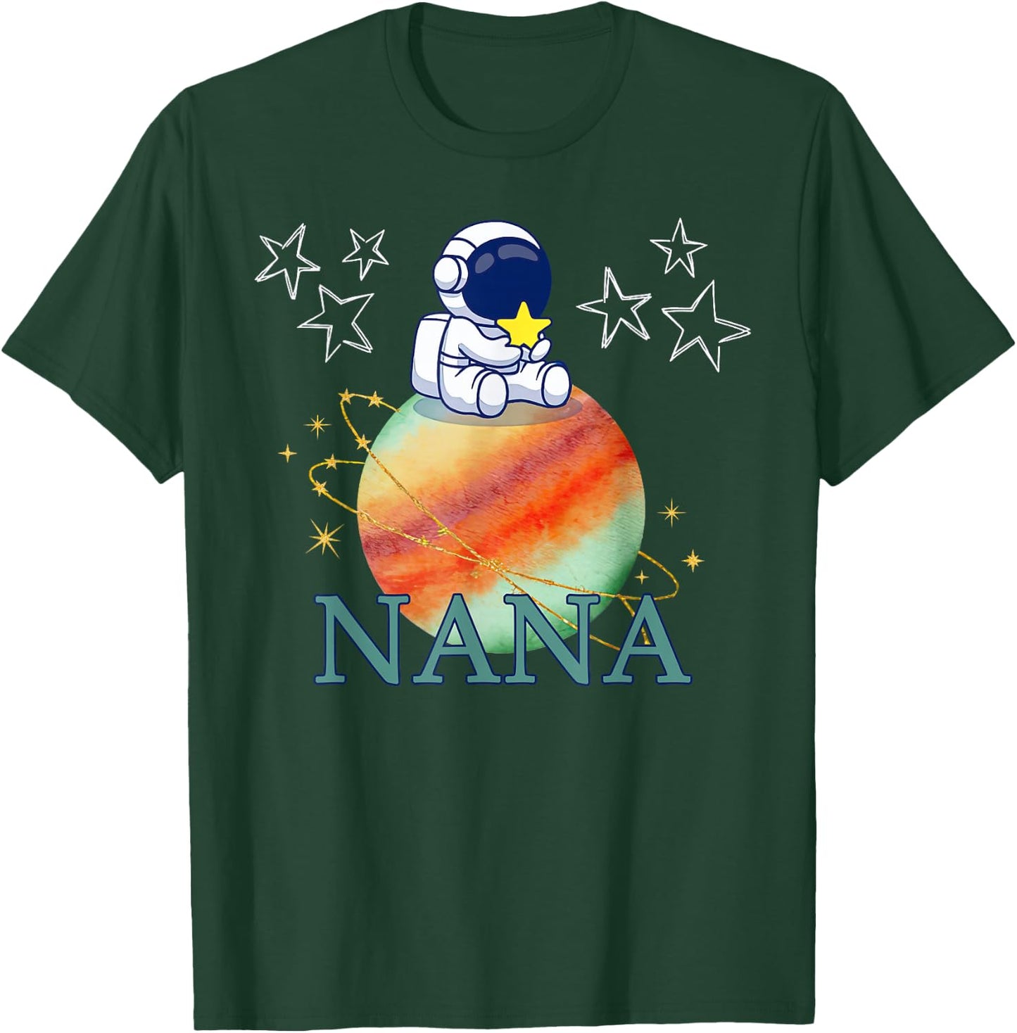 Nana Outer Space Astronaut Birthday Family Mathcing T-Shirt - T-Shirt | Forest
