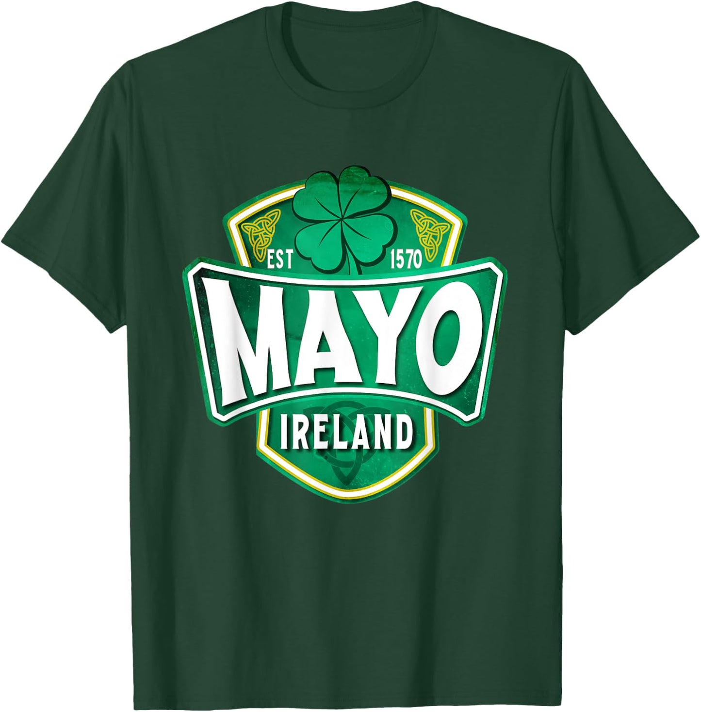 County Mayo Ireland Irish Gaelic Football Hurling Badge T-Shirt - T-Shirt | Forest